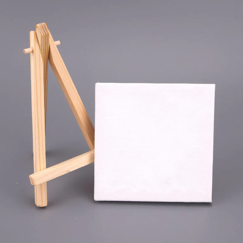 2 In 1 Mini Blank Drawing Board Set painting supplies Oil Canvas Frame Beginner Children Practice Drawing Doodling DIY 1 Pcs HB-12