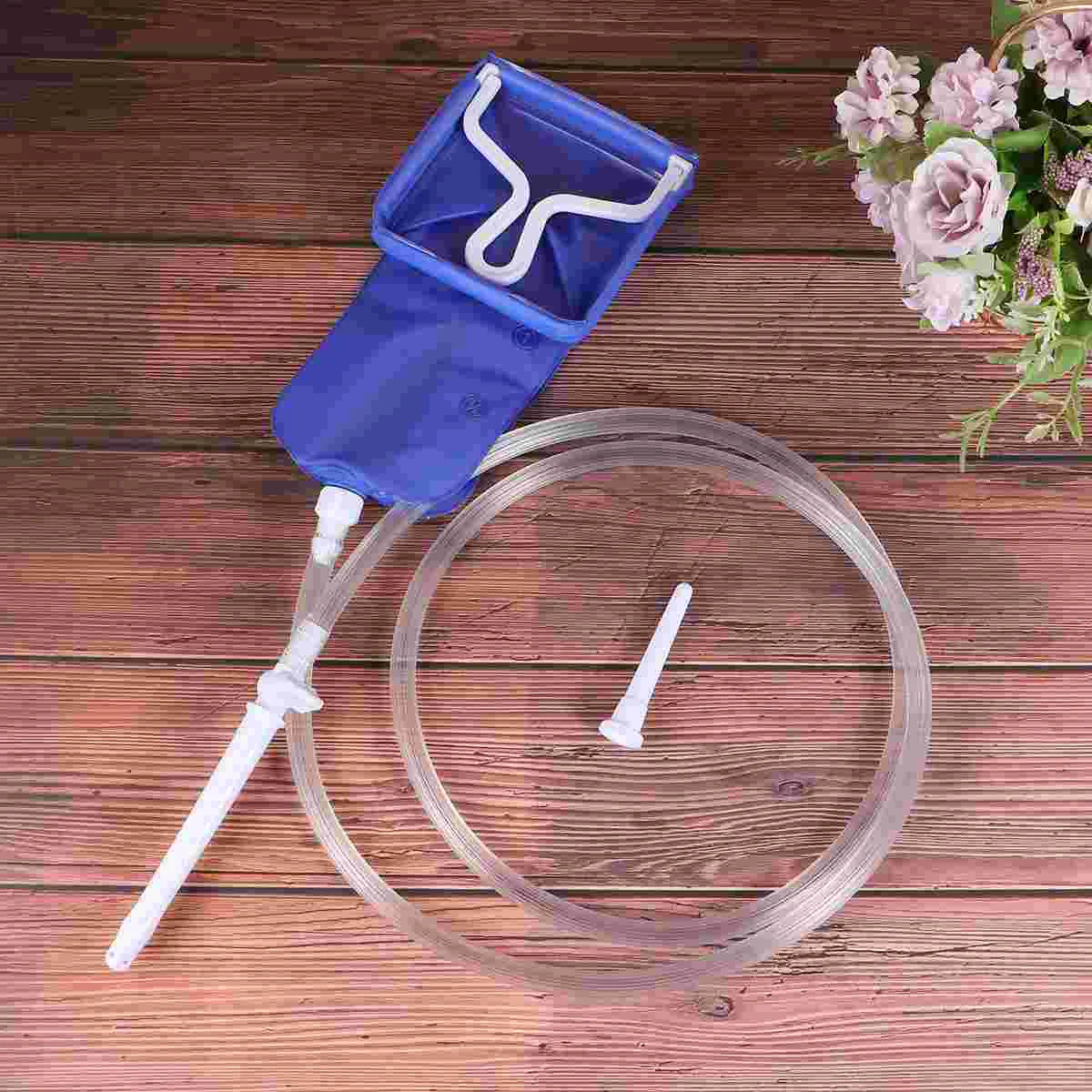 

Enema enema bag Bag Water& Coffee Enemas Home Cleansing Set with Tubing Hot Water Bottle& Home Enema Blue Silicone prosthesis