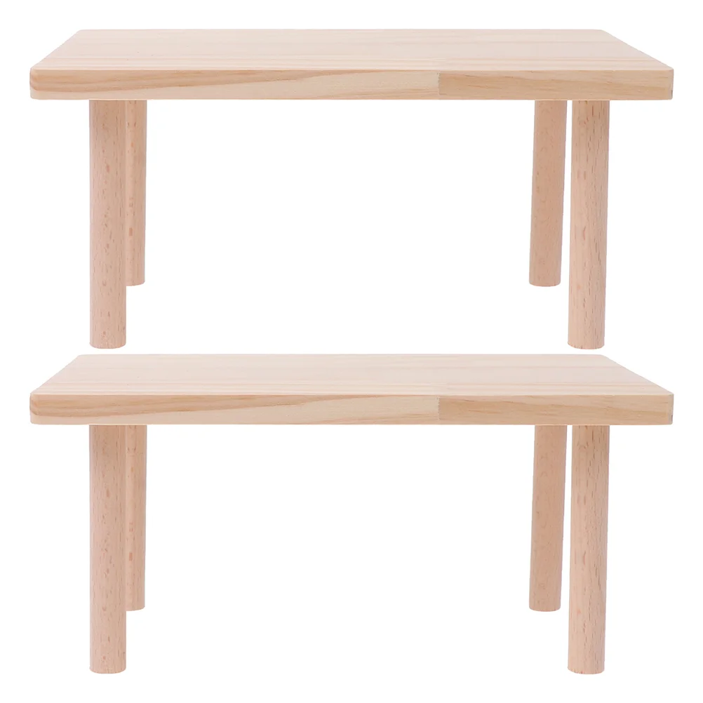 

2 Pcs Hamster Platform Small Pet Toys Training Cage Parrot Mental Health Wooden Board Funny