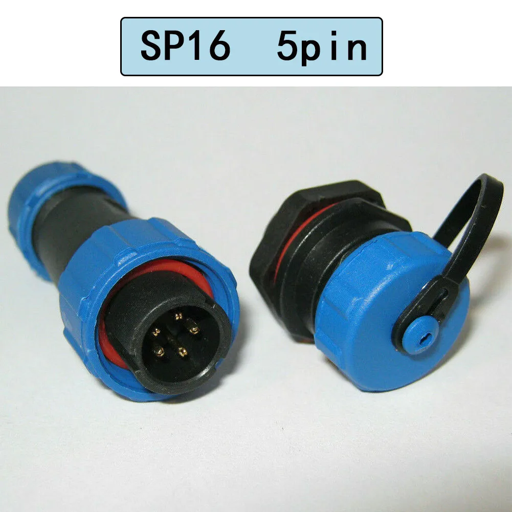 SP16 Waterproof Circular Socket Connector IP68 Rated with 2 to 9 Pins Essential for Low Frequency Applications