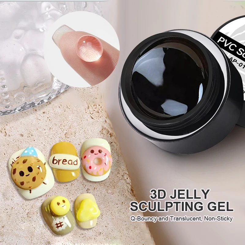 BORN PRETTY 5ml 3D 젤리 조각 젤 매니큐어 PVC 소프트 솔리드 젤 스테레오 모델링 투명 컬러 하드 네일 아트 젤