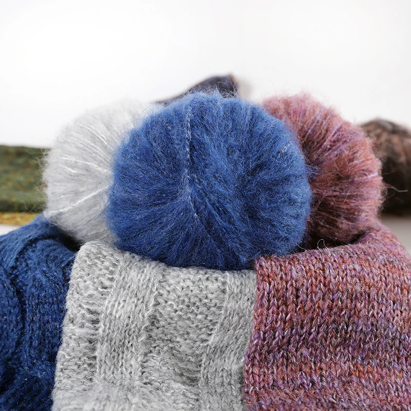 Confezione da 3 rotoli di filato mohair a pelo lungo, 50 g per rotolo, totale 150 g, filato mohair fantasia, disponibile in più colori, adatto per lavori a maglia, uncinetto, maglioni, sciarpe e accessori per capelli - immagine 4