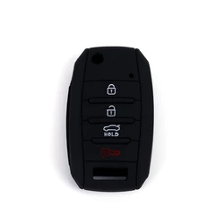Premium Silicone Car Key Fob Cover (Black)