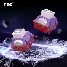 TTC KOM 풀 POM 소재 마그네틱 킹 스위치 HE 키보드는 wooting venom60he와 함께 빠른 게이밍 반응을 제공합니다.