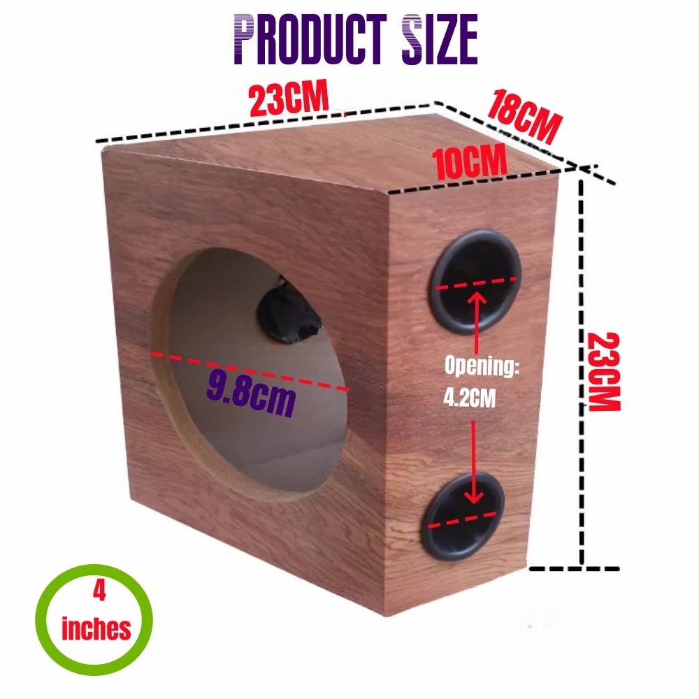 Car Subwoofer Box 1 Pcs Triangle shape 4/5/6.5-inch Car/Home Passive Subwoofer Speaker Box Body DIY Car Audio Modification