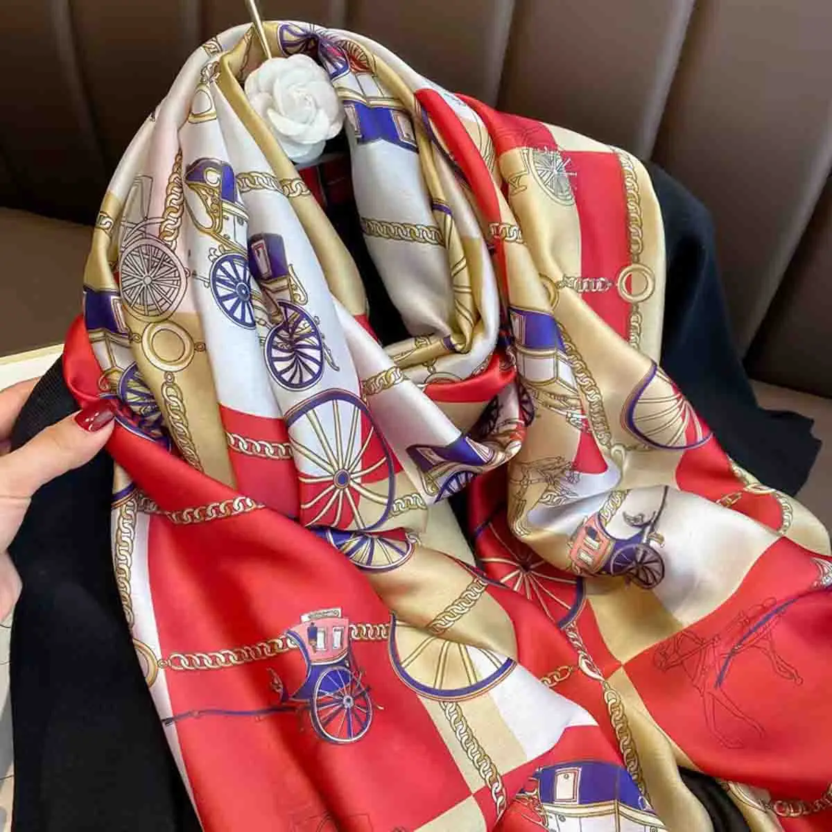 FKYBDSM Silky Scarves Pashmina Shawls Wraps of Evening Dresses Large Sunscreen Shawls And Beach Scarves feather scarf scarf accessories women tassel shawl