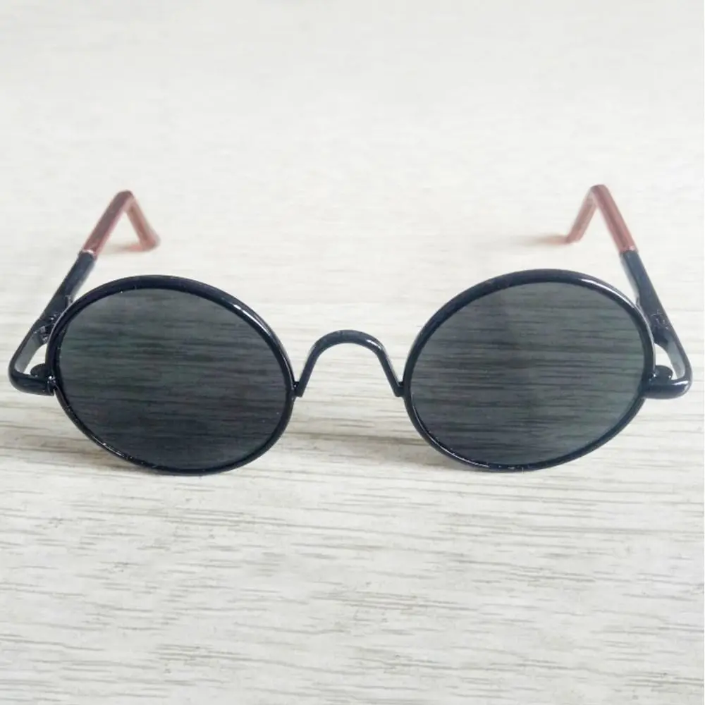 Summer Fashion Sunglasses for 15~20cm Cotton Dolls Round Metal Frame Glasses for 1/3 1/4 BJD Dolls for Blythe Doll Accessories