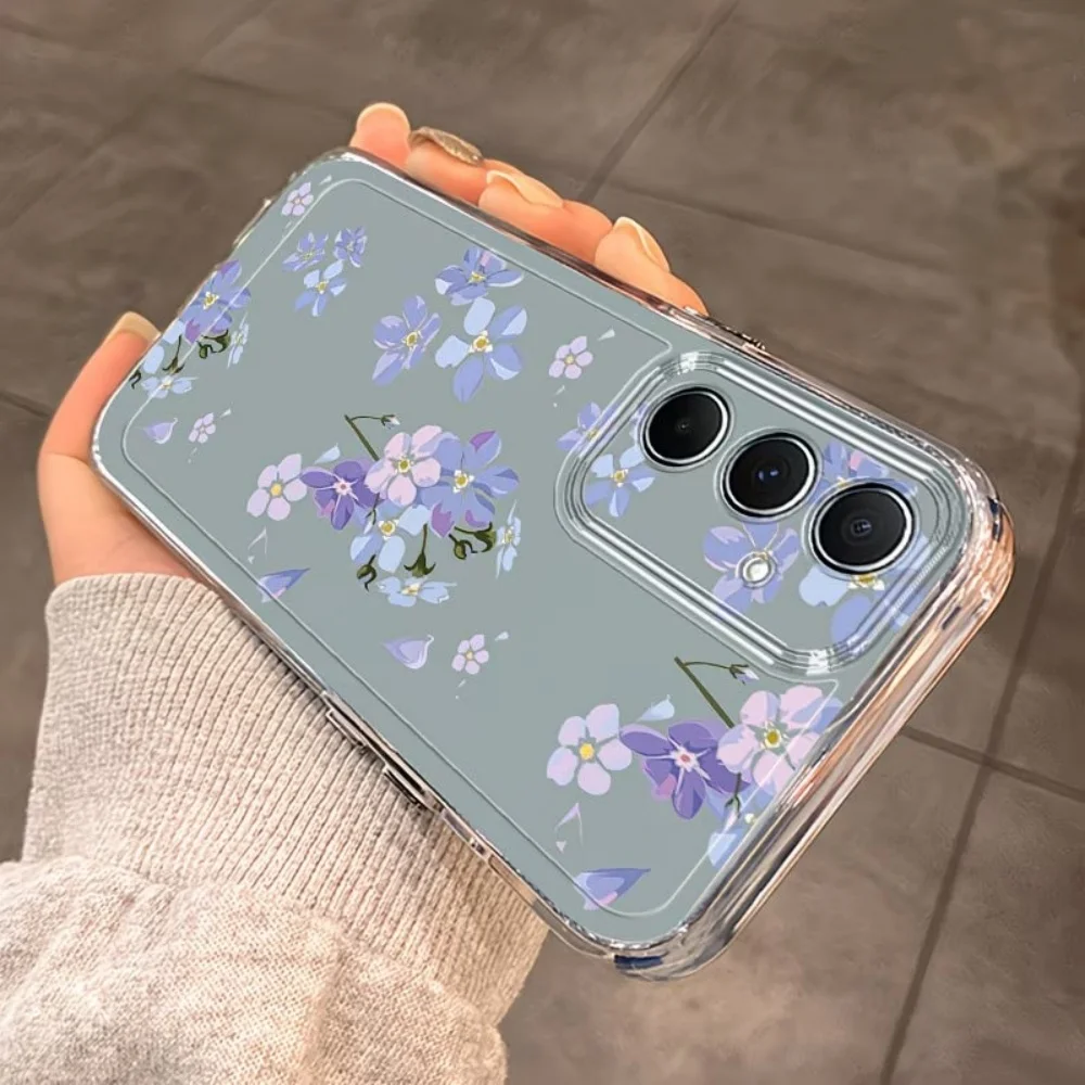Watercolor Floral Clear Soft Anti-Fall Phone Case TPU Cover