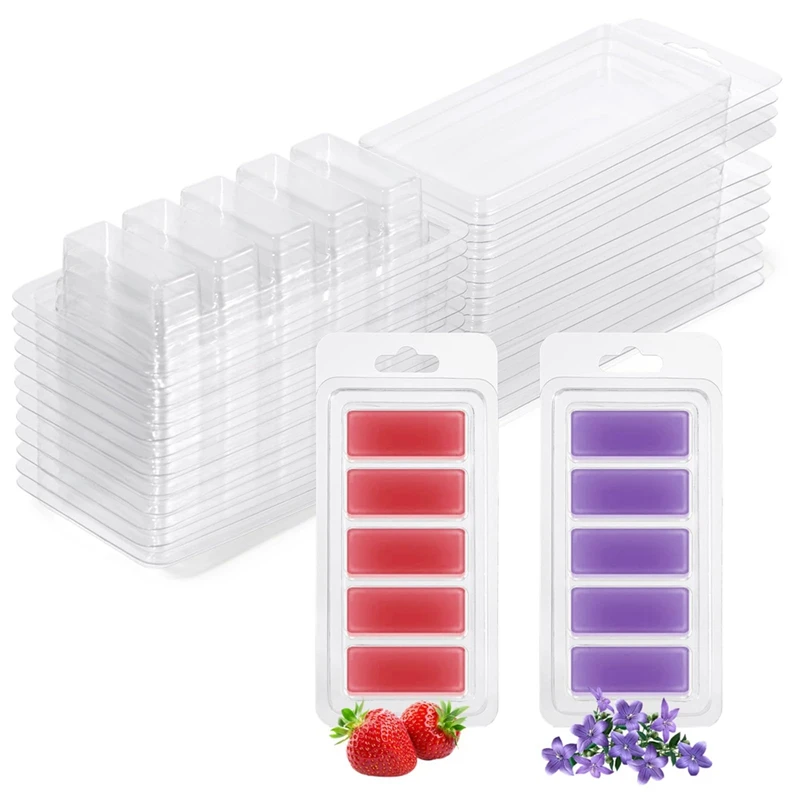 Stampo Per Cera A Conchiglia 6 Cuori - Contenitore In Plastica Trasparente Per Candele, Cera Melt E Torte Di Cera - Stampo Per Cioccolato E Caramelle Fai Da Te