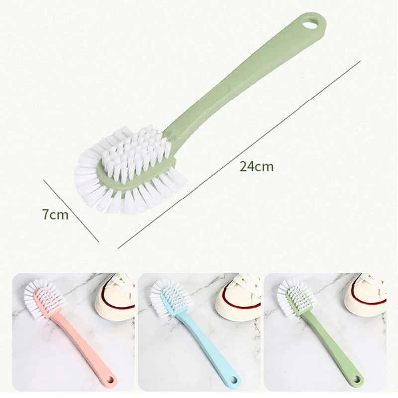 Household Shoe Washing Brush Five Side Brush Multifunctional Laundry Brush White Shoe Collar Cleaning Brush Long Handle Brushes 4