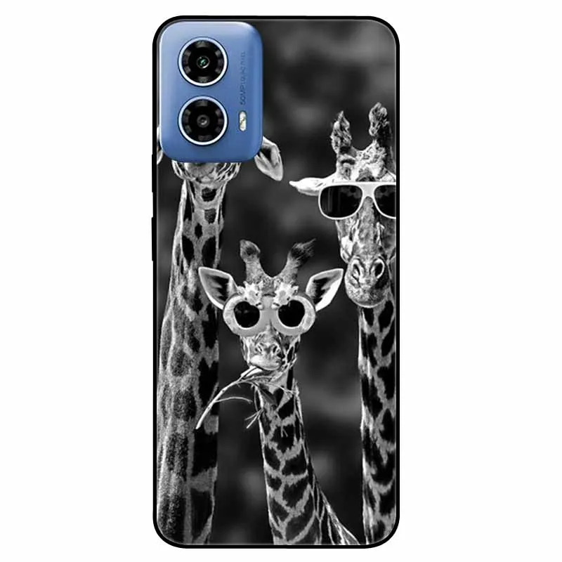Soft Silicone Fashion Animals TPU Bumper Luxury Phone Case with Painted Design