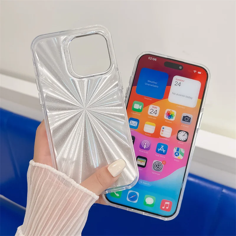 Coque de téléphone de luxe électroplaquée au laser papillon pour iPhone 16 15 14 13 Pro Max, coque arrière rigide antichoc en PC mat_voghion.com