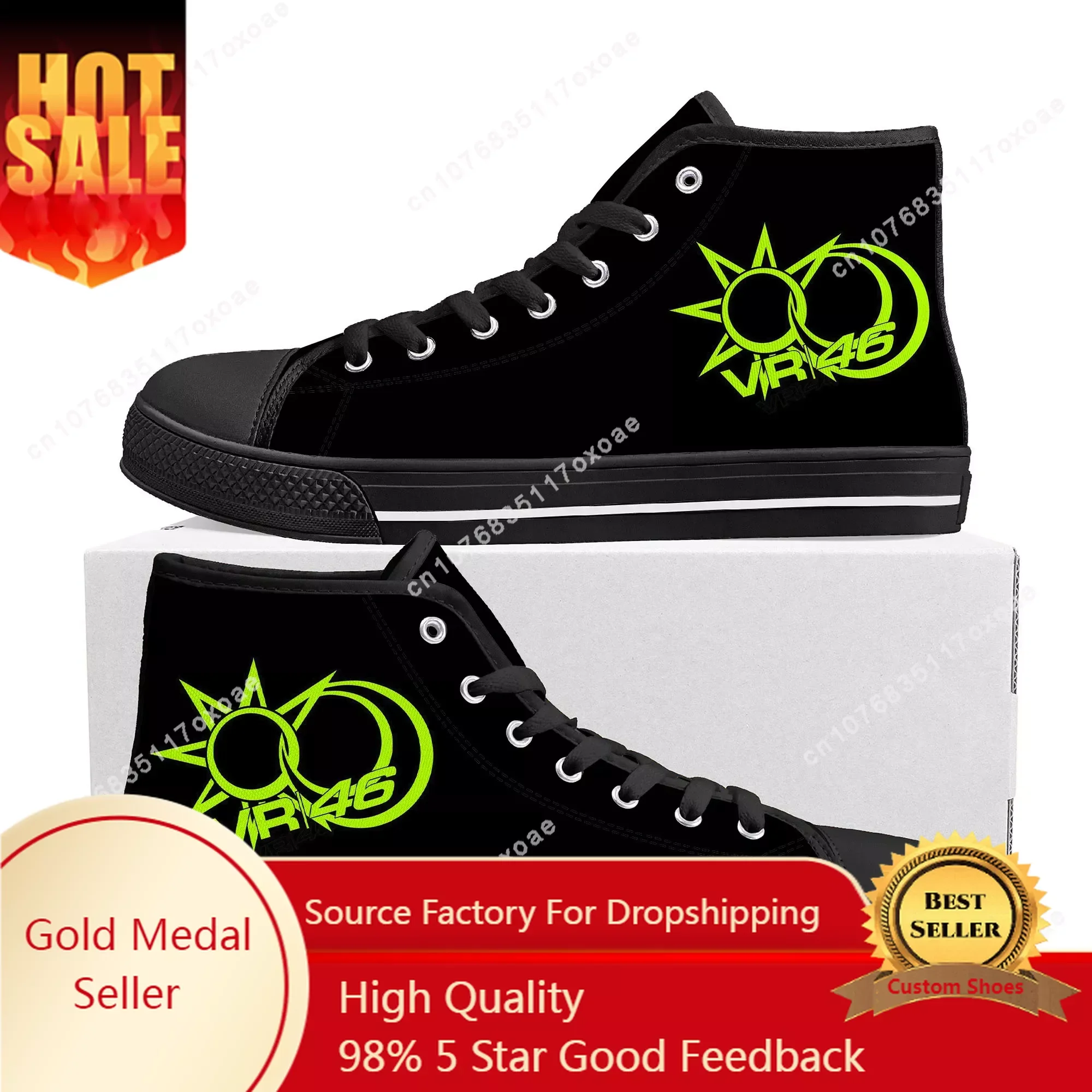 

Italian Motorcycle Racer Rossi High Top Sneakers Mens Womens Teenager High Quality Canvas Sneaker Casual Shoe Customize Shoes