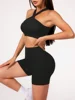 2Pcs Yoga Sets Naked Feel Gym Set Women Workout Clothes High Waist Yoga Shorts And Strappy Sports Bra Short Sets Summer 4