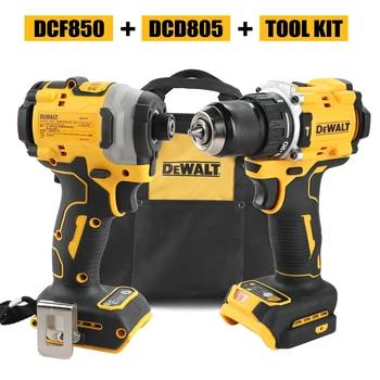 DeWalt Lithium Brushless Motor Screwdriver Electric Screwdriver Electric Hand Drill Impact Drill Combination Kit DCF805 DCD850 1