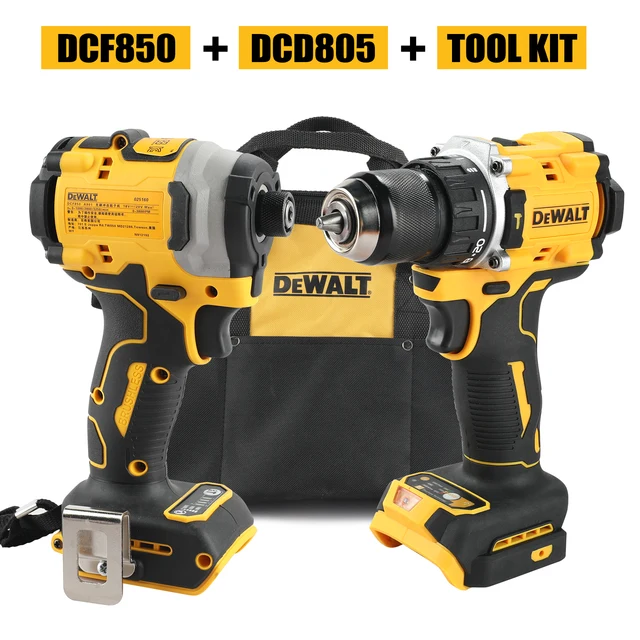 DeWalt Lithium Brushless Motor Screwdriver Electric Screwdriver Electric Hand Drill Impact Drill Combination Kit DCF805 DCD850 1