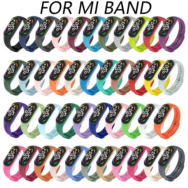 

Breathable Silicone Bracelet for Xiaomi Band 3 4 5 6 Strap Waterproof Miband 7 Watch Band Rubber Wristbands Replace Accessories