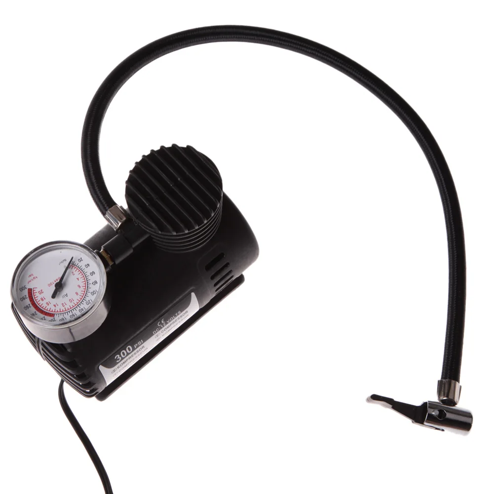 12V Smart Tire Pump with Pressure Gauge Electric Air Pump Car Electric Tire Inflator for Car Motorcycle Bicycle