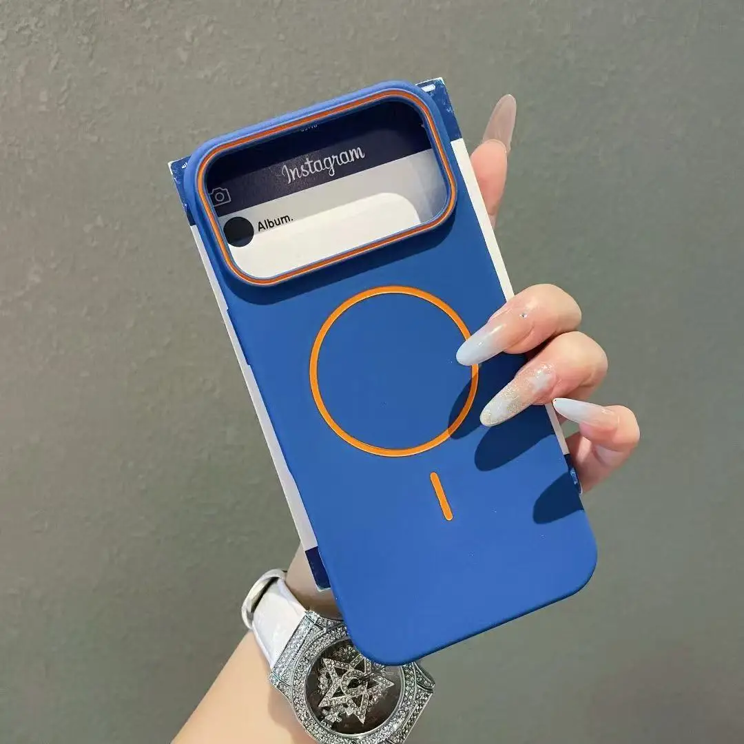 Luxury Matte Magnetic Phone Case with Wireless Charging and Shockproof Protection