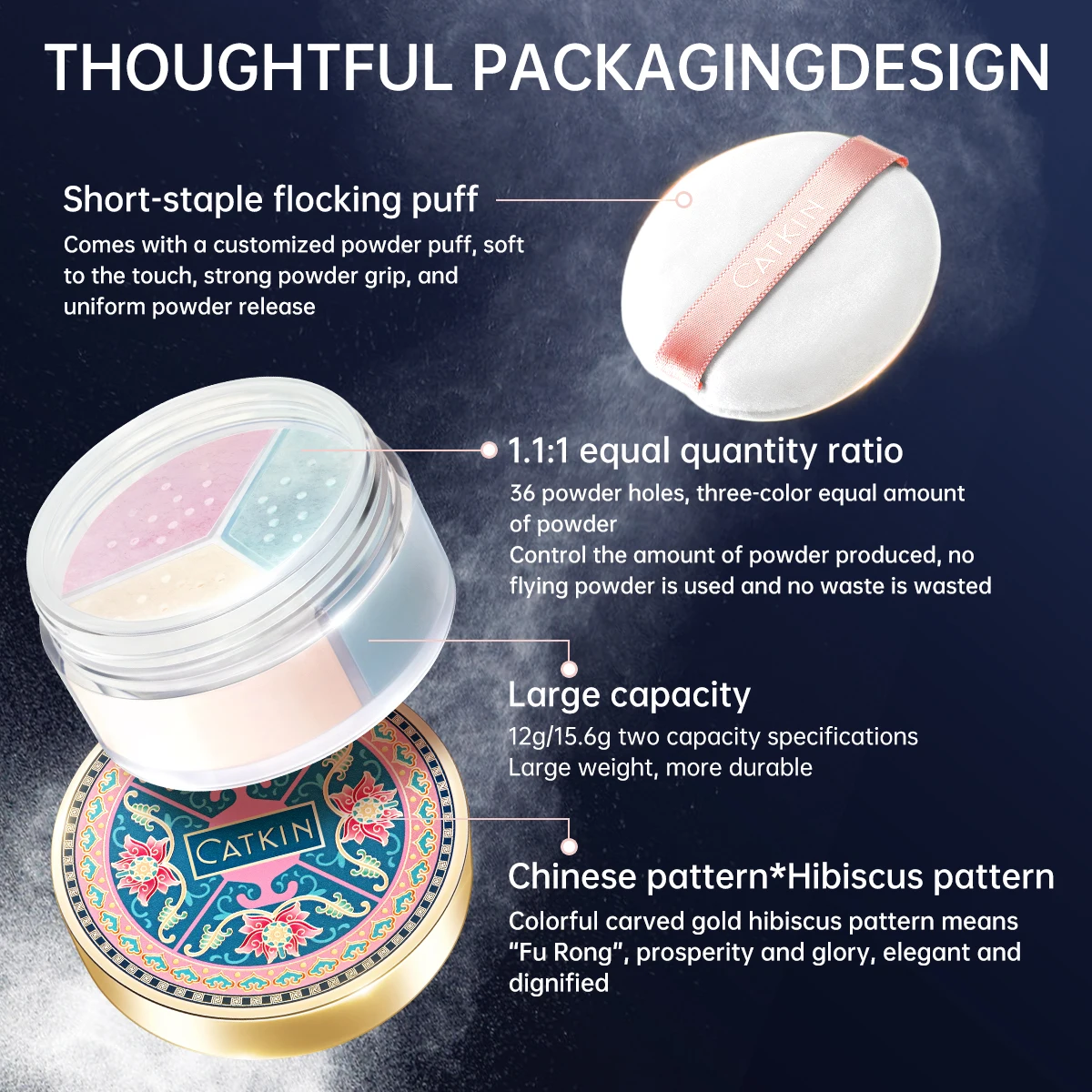 CATKIN Makeup Loose Setting Powder, Oil Control Poreless Face Powder Suitable for All Skin Tones and maintain matte and natural 5 CATKIN Makeup Loose Setting Powder, Oil Control Poreless Face Powder Suitable for All Skin Tones and maintain matte and natural 5