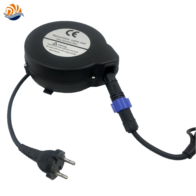 EUStraightPlug2wires10mm2HairDryerPowerElectricCord5MSpring