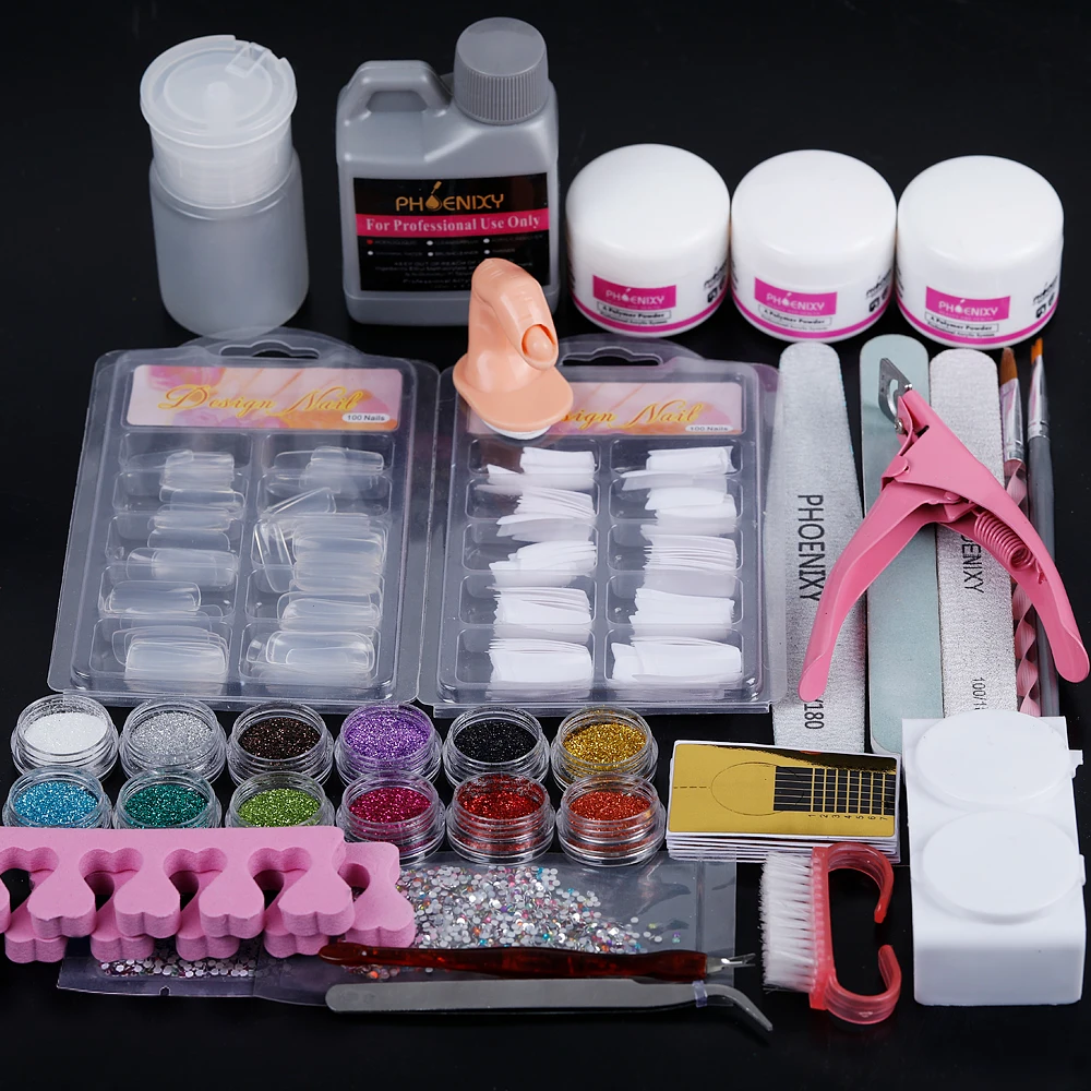 Buy Acrylic Nail Kit Powder Set：Acrylic Powder Nails Kit - Acrylic Nail Kits  Full Set for Beginners - Professional Acrylic Nail Powder Extension Kit  with Glitter Online at desertcartINDIA