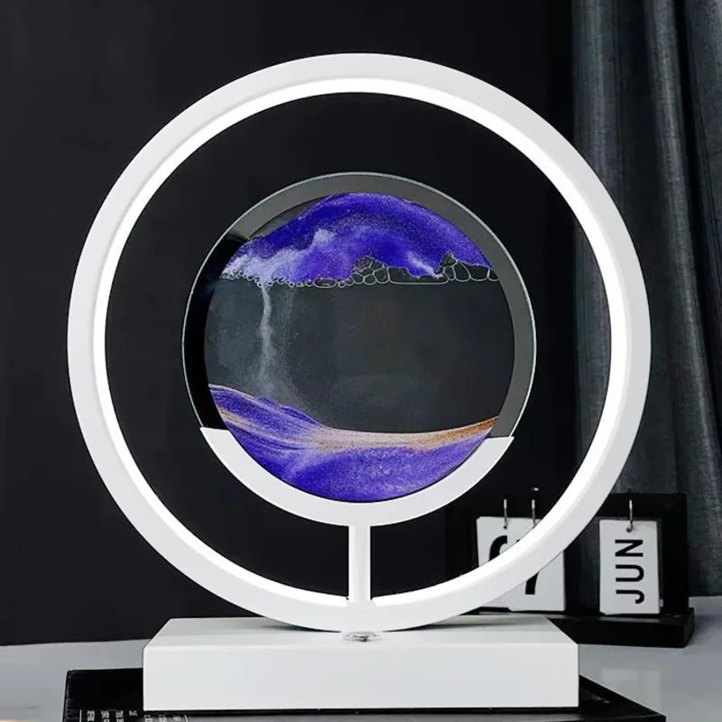 Led Moving Sand Lamp Quicksand Art Frame Flowing Sand Painting Atmosphere Lamp Home Decoration