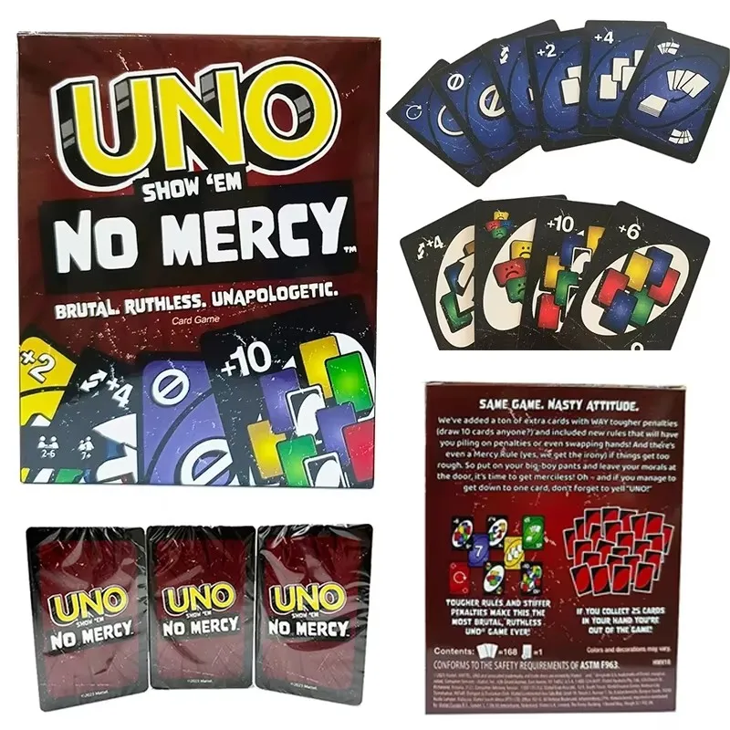 ONE FLIP! Board Games UNO Card Game uno No mercy Super Mario Christmas Card Table Game Playing for Adults Kid Birthday Gift Toy 3