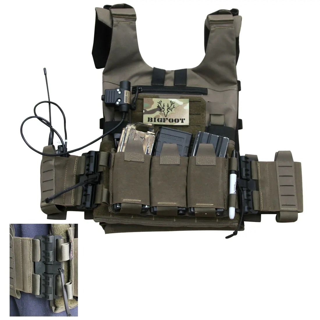 Bigfoot Gtpc 2.0 Quick Release Lightweight Tactical Plate Carrier Hunting Vest Outdoor Shooting