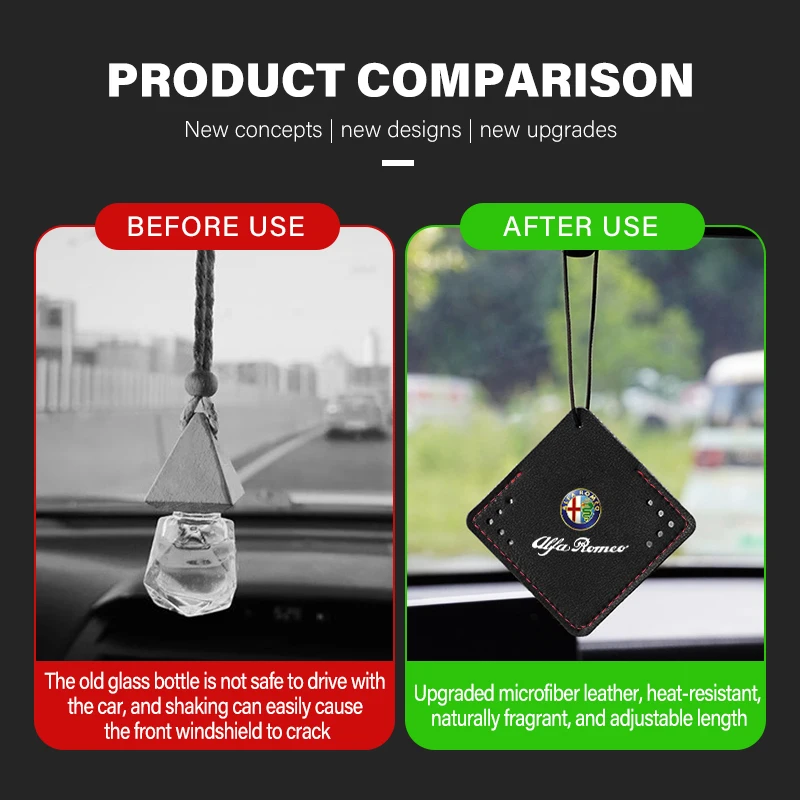 Elegant Car Air Freshener Aromatherapy Pendant - Hanging Perfume Piece