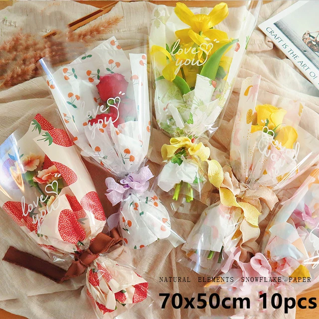 10pcs Flower Print Tissue Paper for Gift wrapping Tissue Paper
