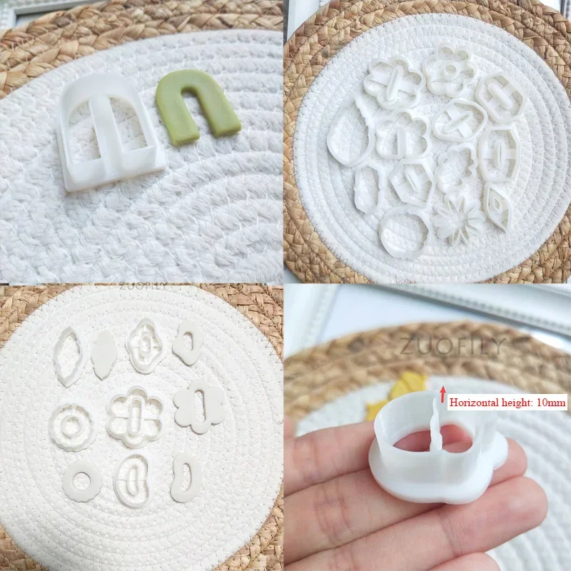 Minimalistic Style Polymer Clay Cutters for Earrings Botanical Geometrical Shape Polymer Clay Molds for Jewelry Earrings Making polymer clay tools