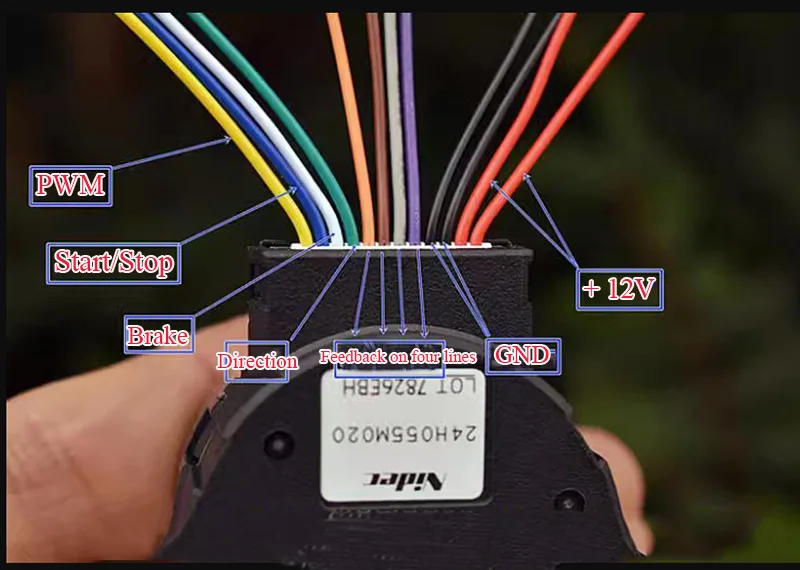 Description Picture 2 of itemBrand new Japan Nidec 24H Brushless Servo Motor DC 12V Built-in Drive PWM Speed Regulation 100 Line Encoder