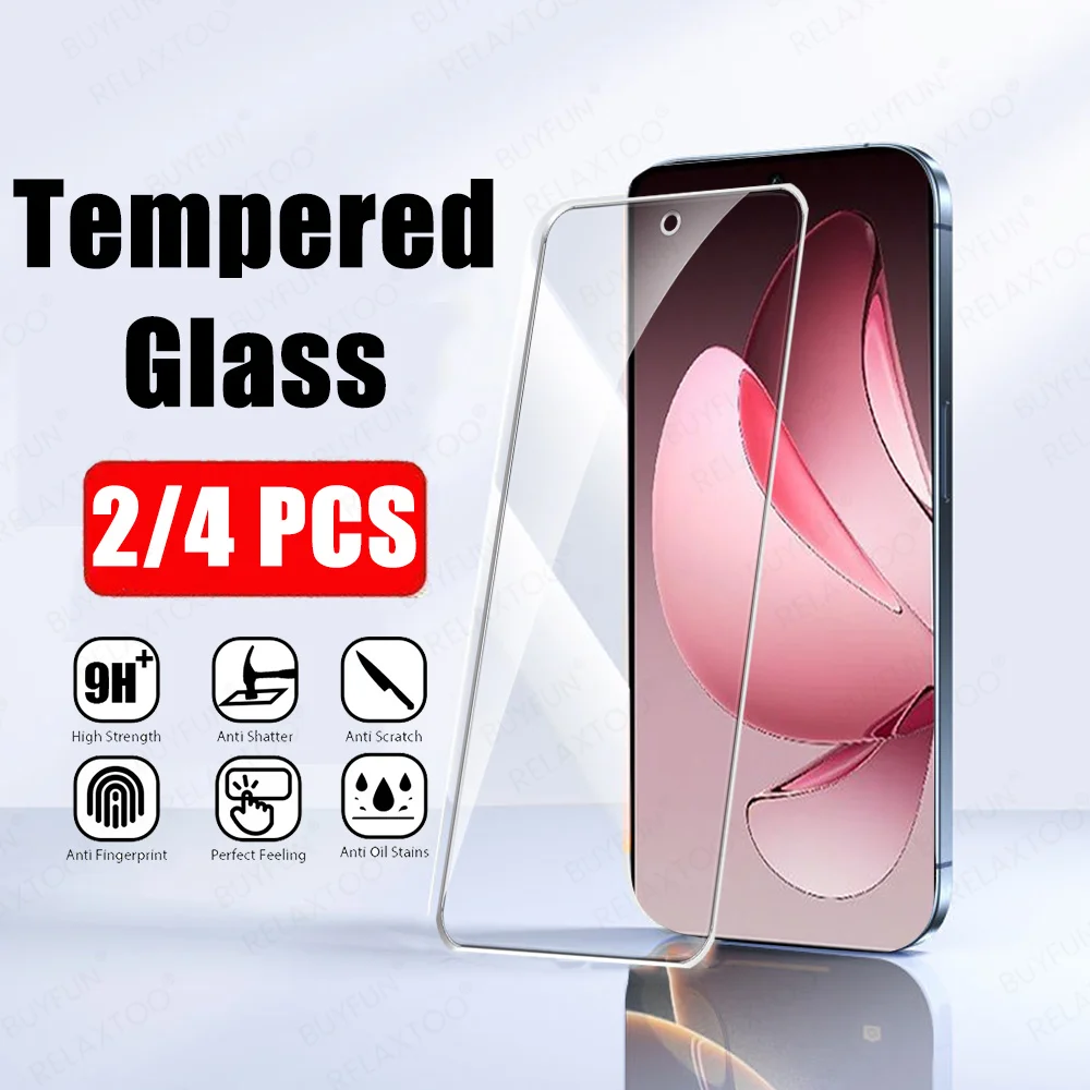 2/4Pcs Bildschirm Glas Für Oppo Reno13 F Screen Protector Oppo Reno 13 13F Kristall Reno11 11F 11A Reno12 FS 12F Gehärtetem Film Abdeckung