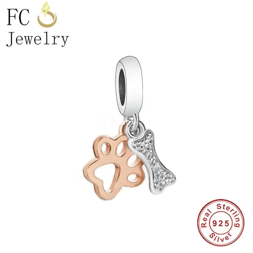 FC Jewelry Fit Original Charm Bracelet 925 Sterling Silver I Will Meet You At The Rainbow Bridge Bead For Making Women Berloque 3