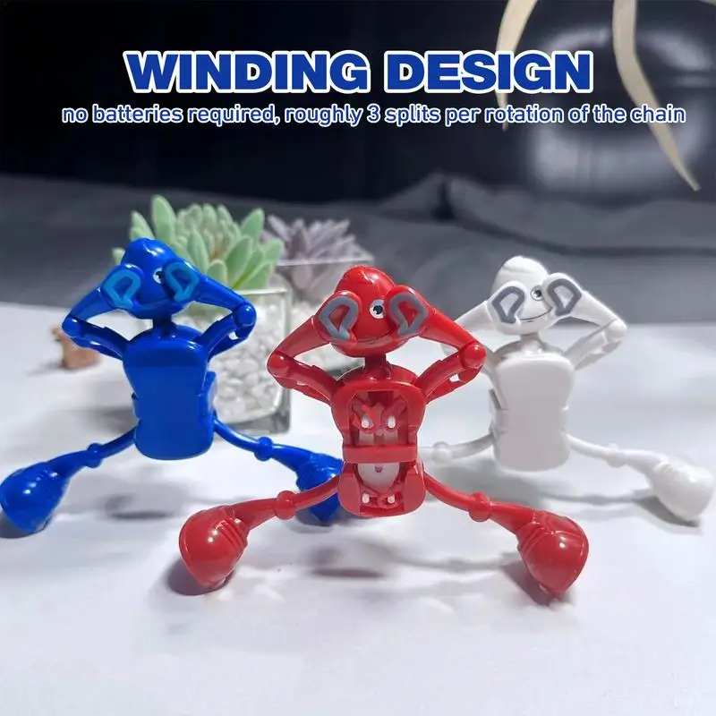 

Robot Spinners Fingertip Toy Portable Spring Wind up Dancing Walking Wriggle Robot Toy for Girls Boys Kids Children