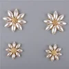 5PCS Pearl Flower Alloy  Plate Button DIY Hand Sewing  Clothing Textile Decoration Accessories Jewelry 4