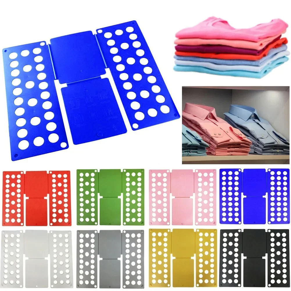 

Quick Folding Clothes Holder Organizer Plastic Clothes Folding Board Home Clothing Folder Bender Kids Laundry Board Storage Tool