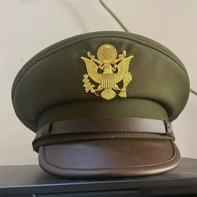 Millitary Officer Hat WW2 US Army Military Enlisted Men's Visor