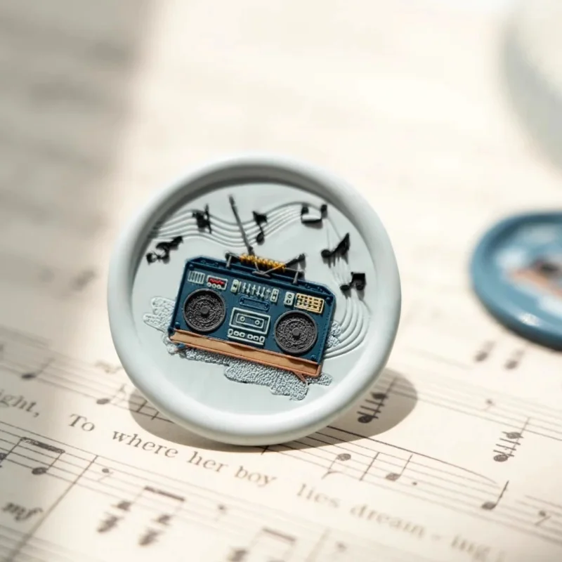 New Fire Lacquer Seal Multi-Layer Finely Carved Seal Head With Irregular Relief Copper Head Envelope Sealing Stamp Toy