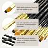 12pcs Filbert Paint Brushes Set, Artist Brush with Synthetic Nylon Tips for Acrylic Oil Watercolor Gouache Artist Professional 3