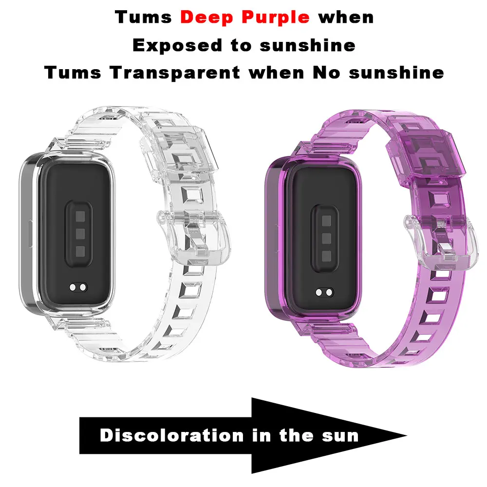 Sunshine-Activated Color-Changing Smartwatch Strap Bracelet