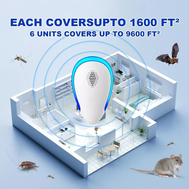 Ultrasonic Pest Repeller Pest Control Efficient Mouse Repellent Cockroach Spider Anti Rat Mosquito Repellent 2
