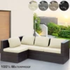 Stretch Sofa Cushion Cover Patio Waterproof Jacquard Sofa Seat Furniture Protector Slipcover with Elastic Bottom For Living Room 1