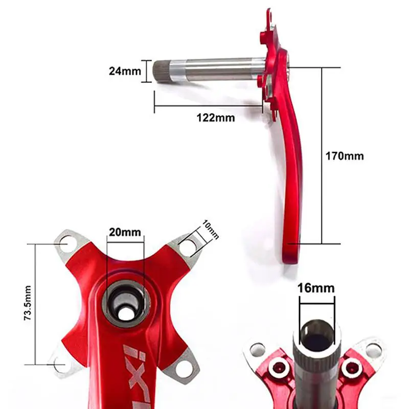 

Комплект велосипедных кривошипов IXF 104 BCD CNC Сверхлегкий Кривошип MTB/дорожный велосипед Кривошип с BB Кривошип для велосипеда аксессуары велосипед часть