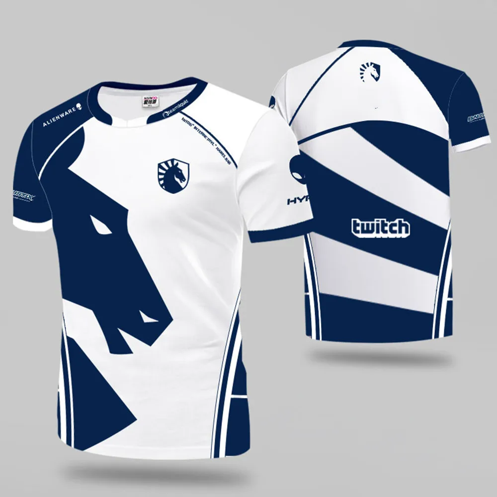 Csgo lcs líquido equipe uniforme camiseta nome personalizado verão dota