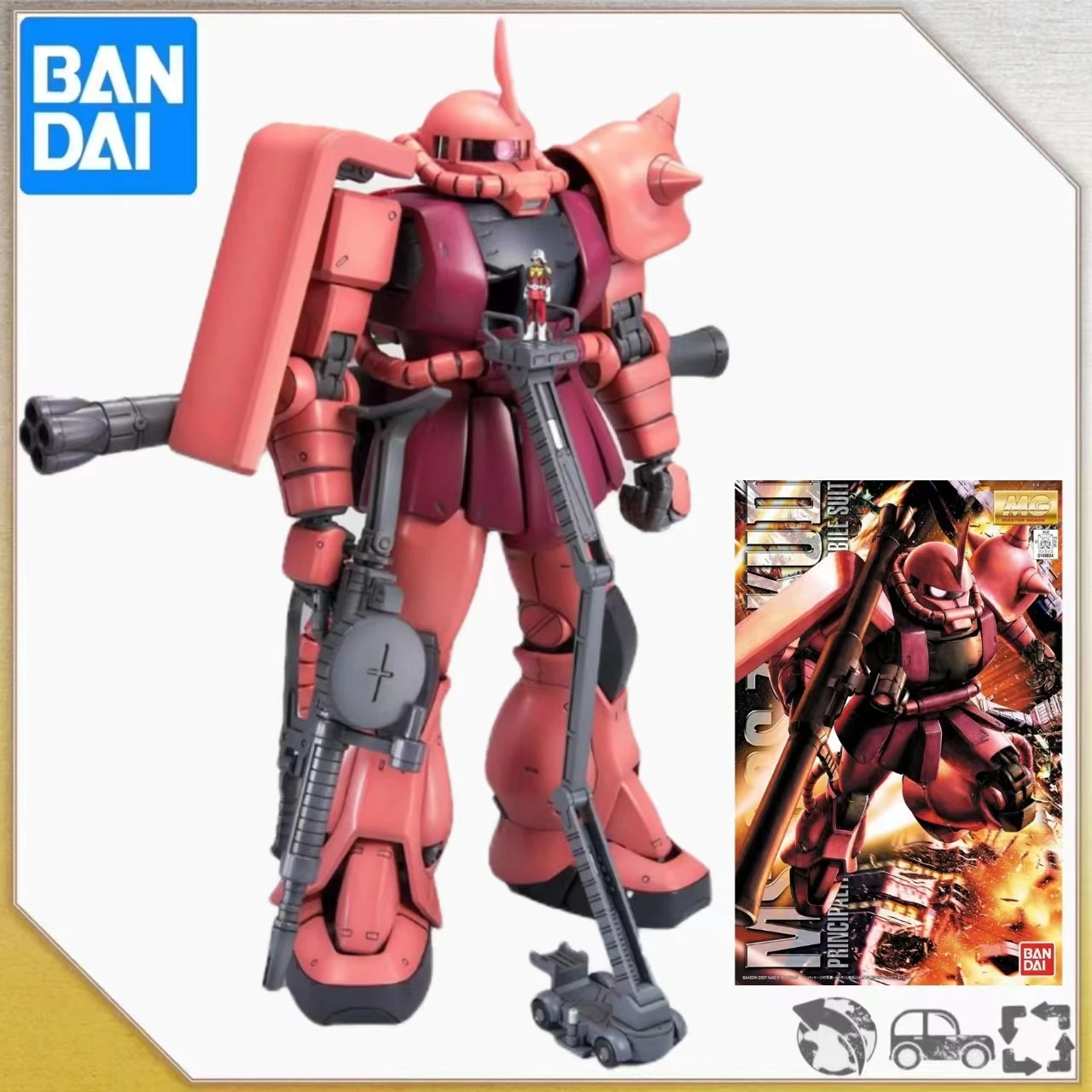 

Bandai MG 1/100 Mobile Suit Gundam MS-06S-CA Char's Zaku VER.2.0 Assembly Plastic Model Kit Action Toy Figures Anime Collection