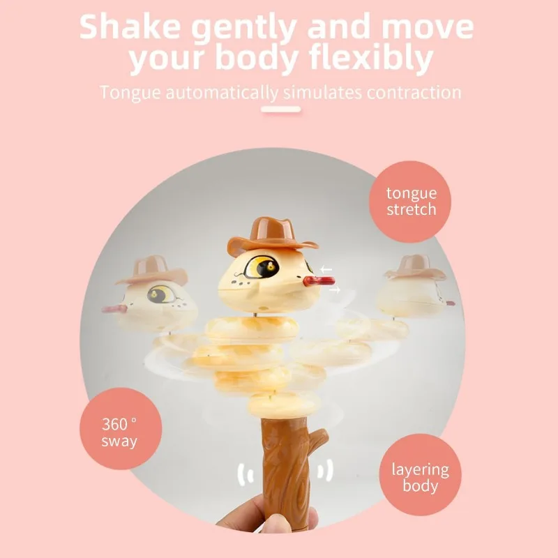 Whistling Snake Toy Twisting Whistle Animal Noise Makers Toddler Decompression Swinging Balance Toy Preschool Educational Toy 3