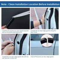 10M U-Shape Car Door Edge Protector Guard Rubber Seal Strip Universal Anti-Collision Weatherstrip for Sedan SUV Trunk No Glue 3