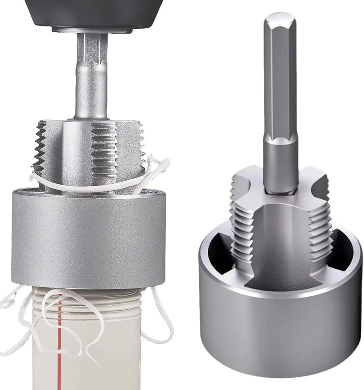 Integrated Internal & External Pipe Threading Tool, Dual-Function
